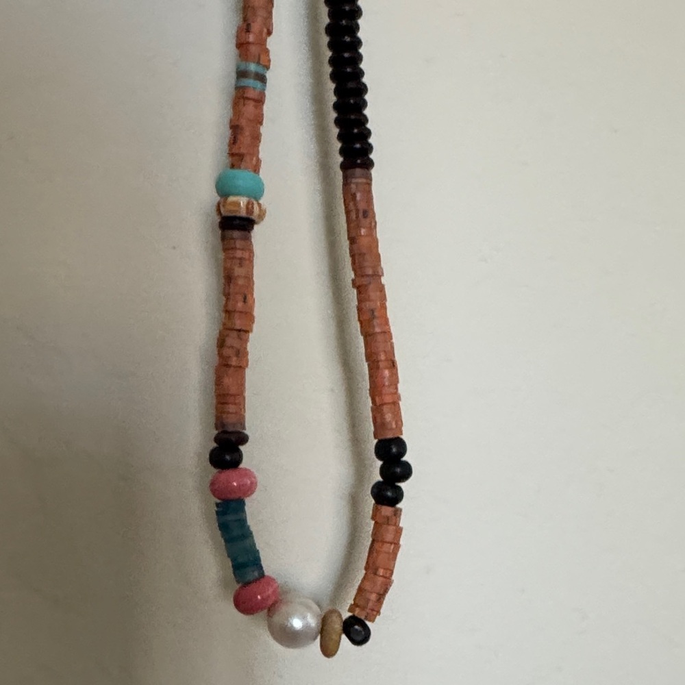 Free People Black and Brown Beaded Necklace - Picture 2 of 2
